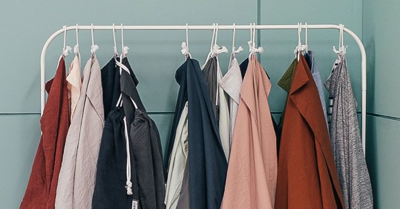 Clothes on a rack